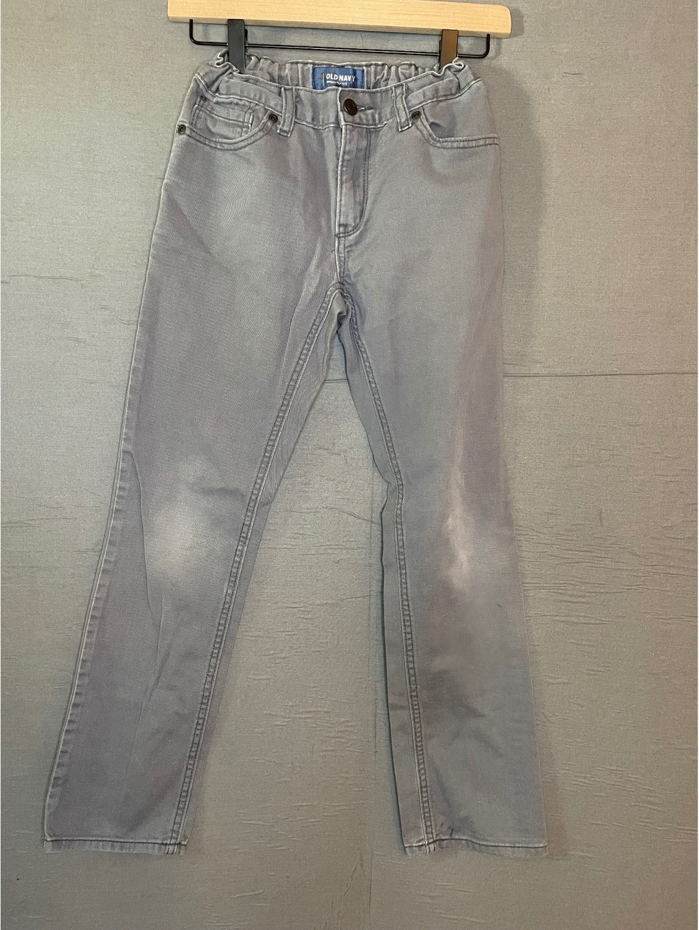 Old Navy Boys Grey Skinny Jeans Adjustable Waist Size 12 Regular Denim Pants